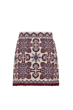 Lindy Skirt in Vintage Scarf Ivory