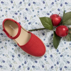 Linen Classic Espadrille Red