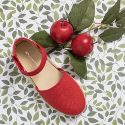 Linen Classic Espadrille Red