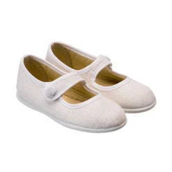Linen Mary Jane White