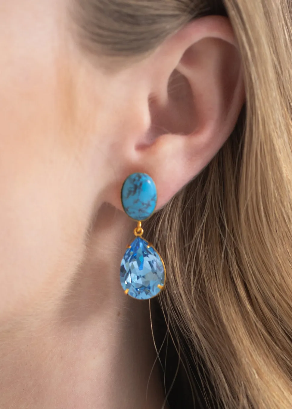 Linette Earrings in Turquoise