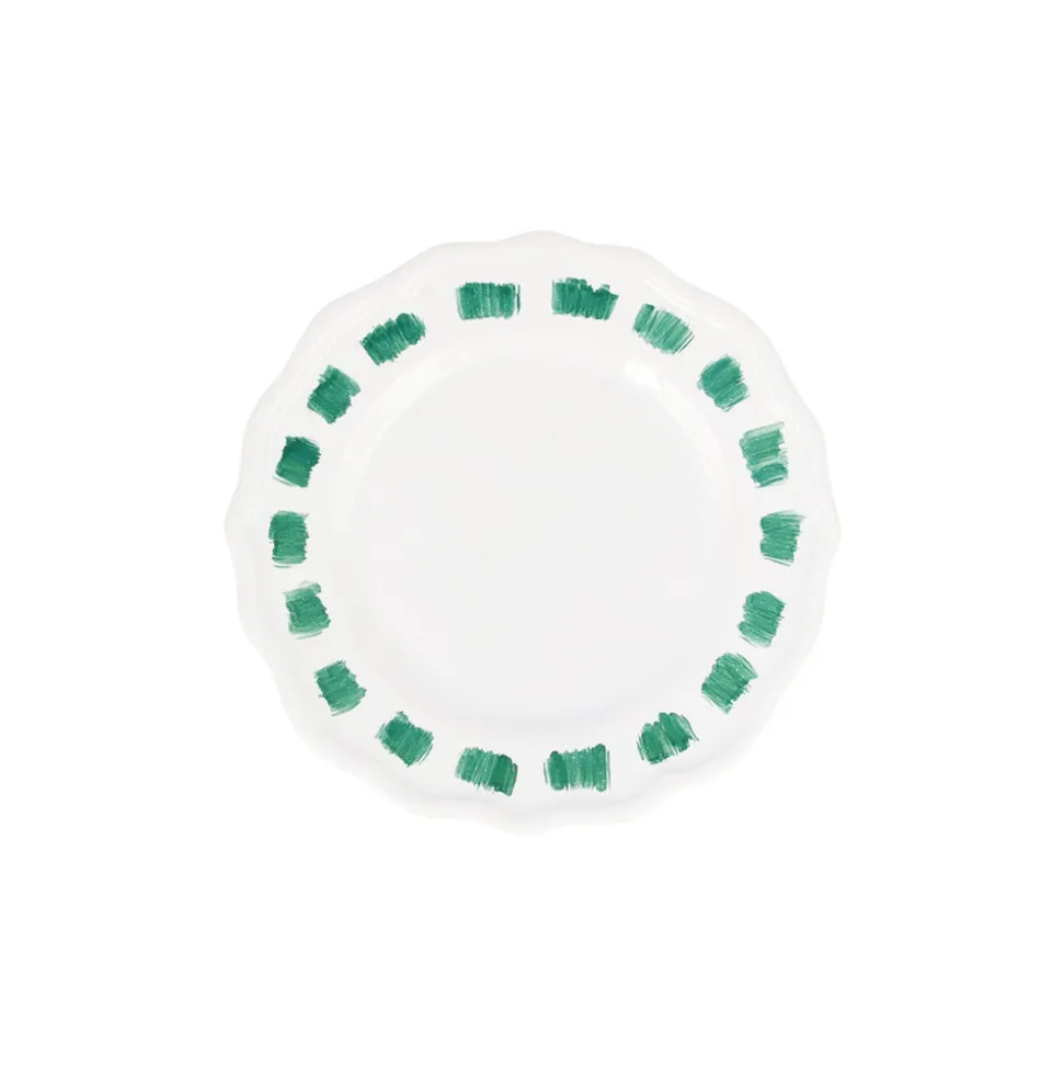 Lisbon Green Stitch Cocktail Plate