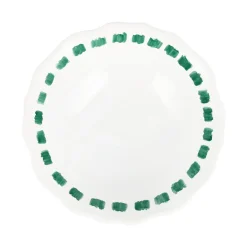 Lisbon Green Stitch Serving Bowl