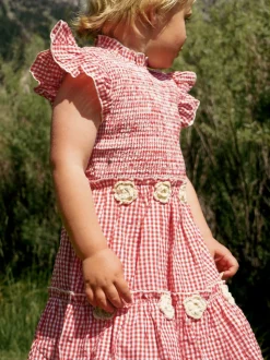 Little Lady Field Dress in Red Gingham