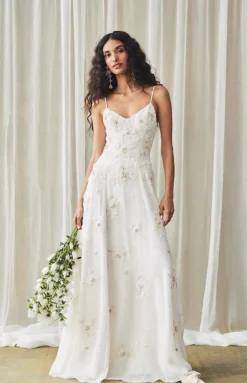 Liv Gown in Ivory with Wildflower Clusters