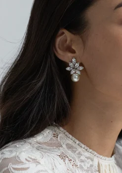Liza Earrings in Crystal