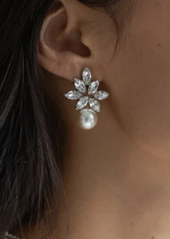 Liza Earrings in Crystal