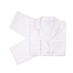 Liza Pointelle Cotton Long Pajamas