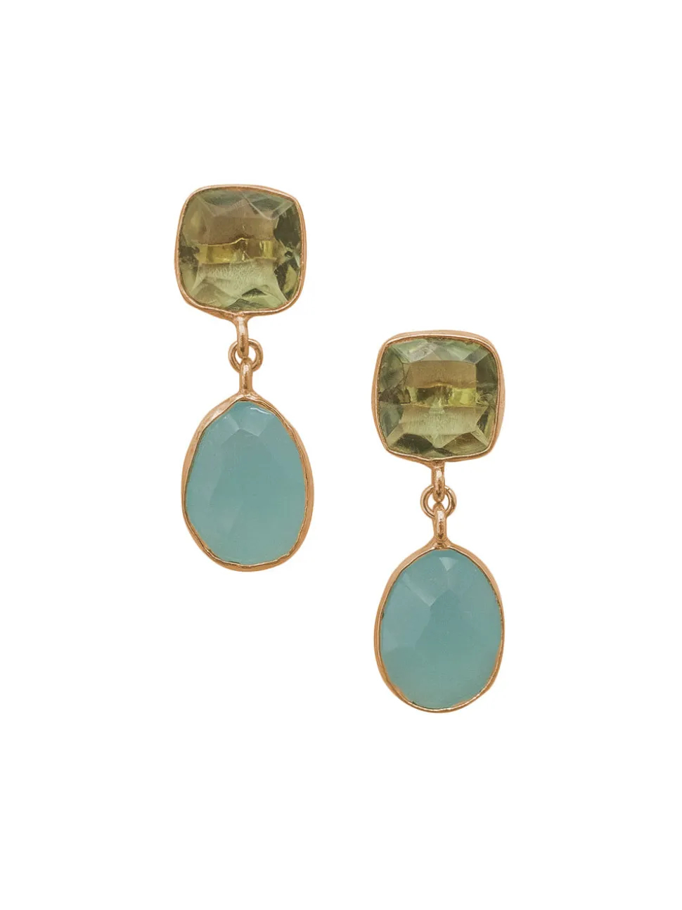 Lola Earrings in Blue & Green