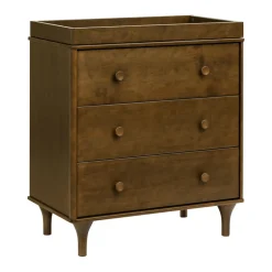 Lolly 3-Drawer Changer Dresser with Removable Changing Tray in Natural Walnut