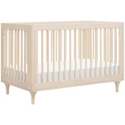 Lolly 3-in-1 Convertible Crib with Toddler Bed Conversion Kit in Washed Natural