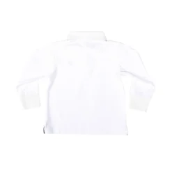 Long Sleeve Carter Polo in Classic White