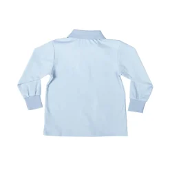 Long Sleeve Carter Polo in Bay Tree Blue