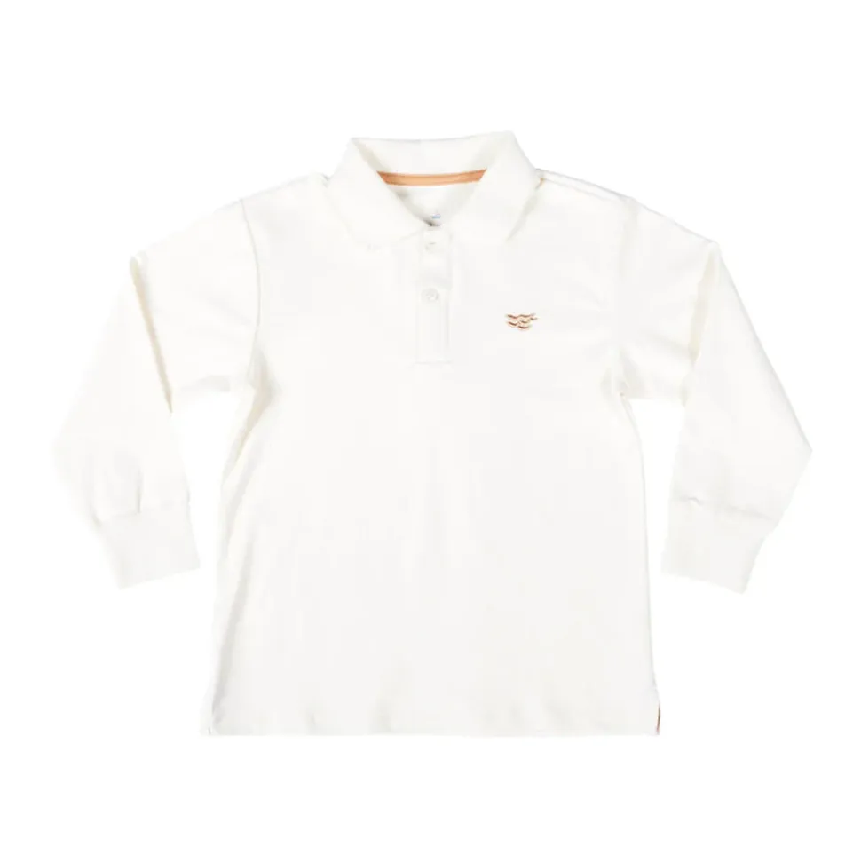 Long Sleeve Carter Polo in 8th Street Ivory