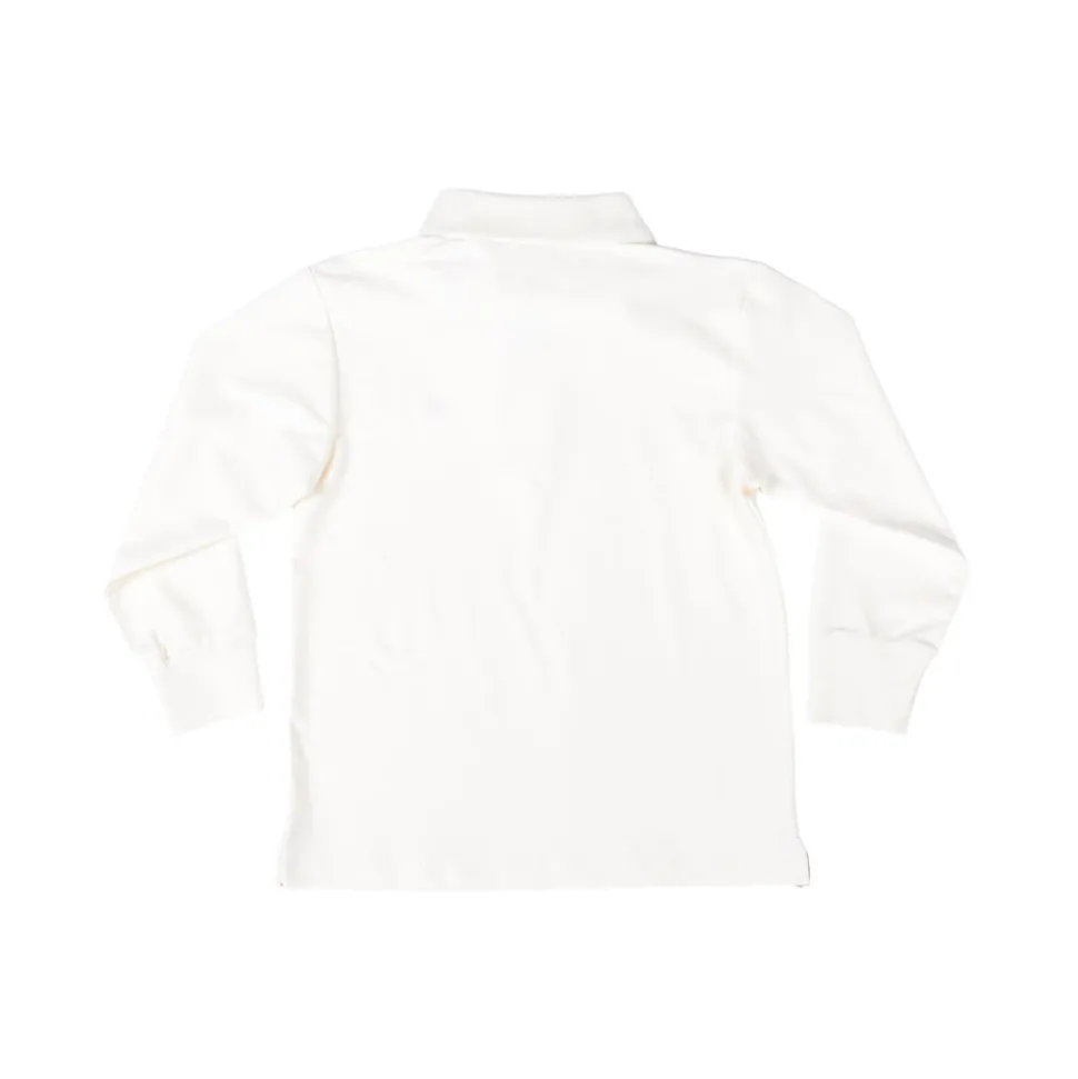 Long Sleeve Carter Polo in 8th Street Ivory