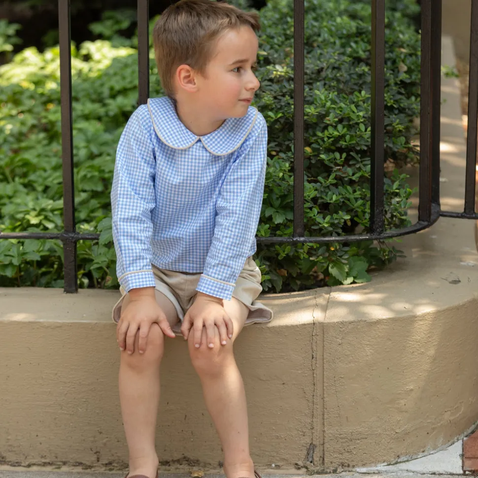 Long Sleeve Henry Peter Pan in Charles Street Check