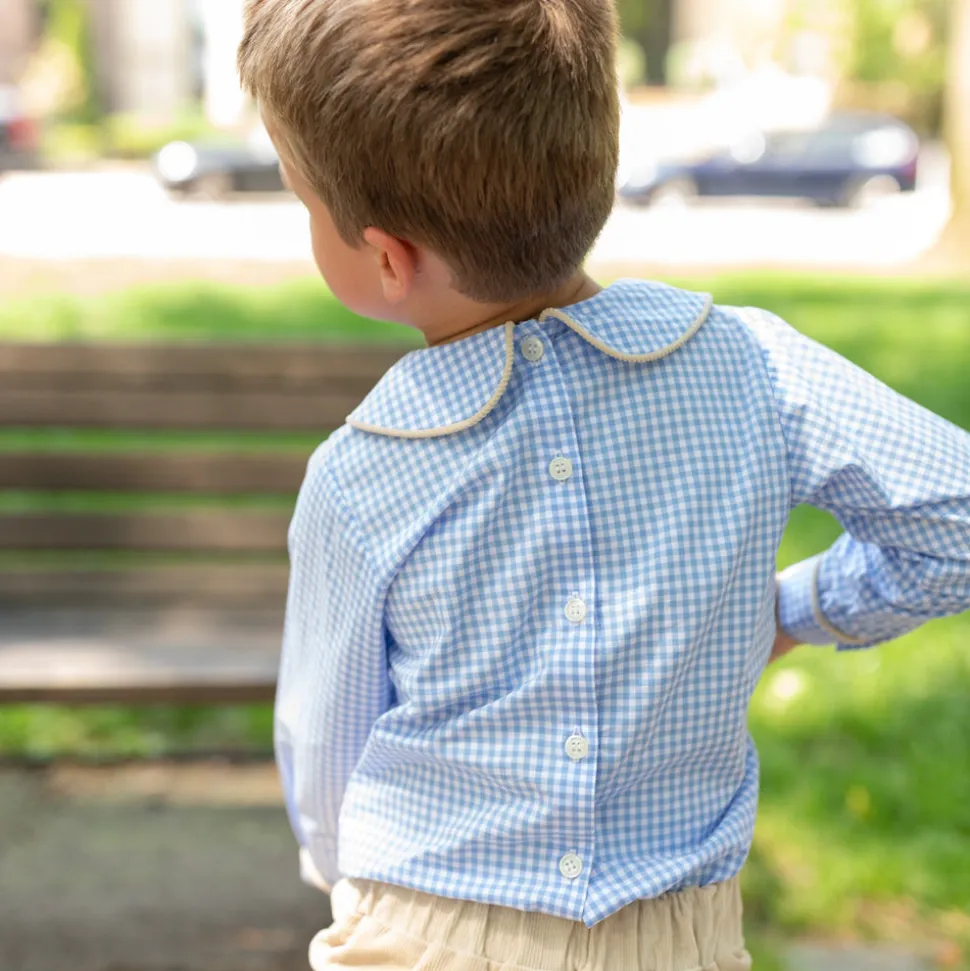 Long Sleeve Henry Peter Pan in Charles Street Check