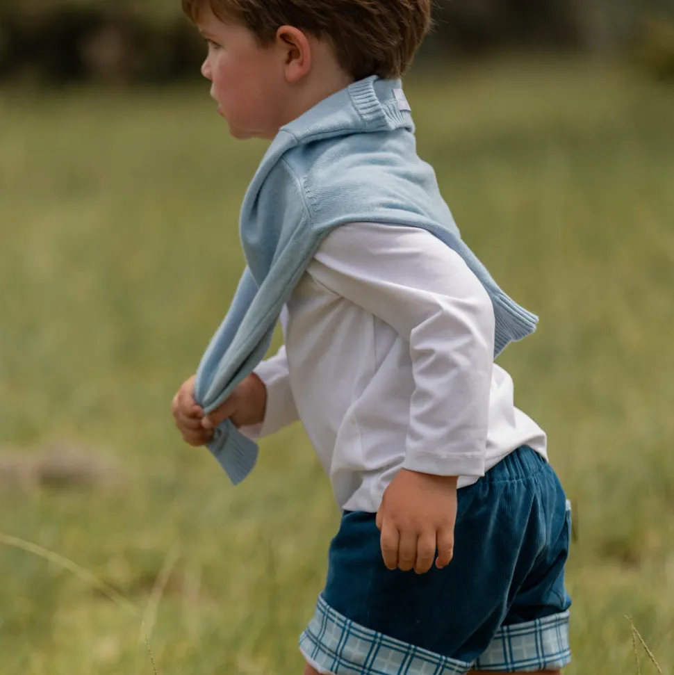 Long Sleeve Teddy Peter Pan in Classic White
