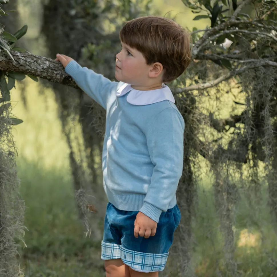 Long Sleeve Teddy Peter Pan in Classic White