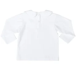 Long Sleeve Teddy Peter Pan in Classic White