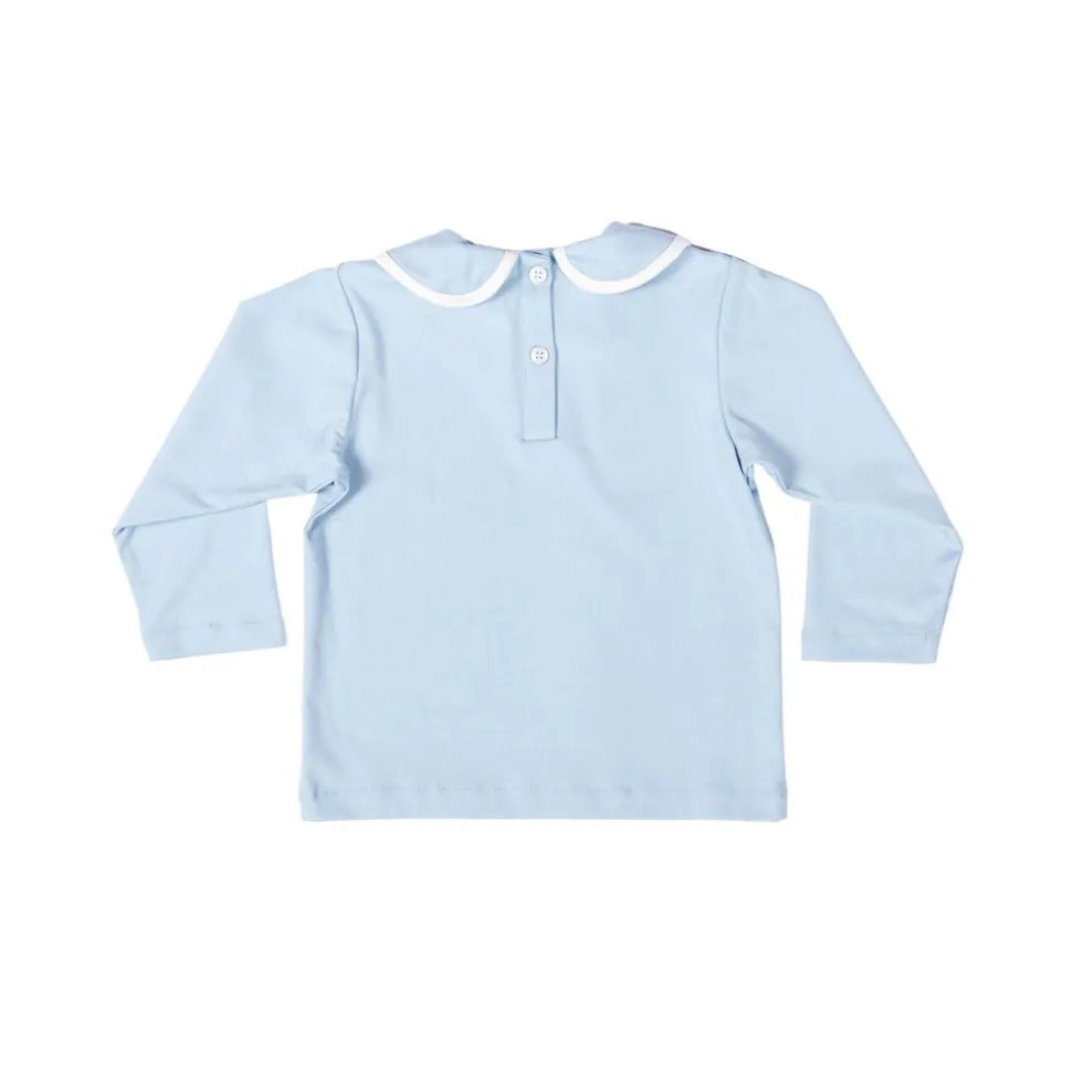 Long Sleeve Teddy Peter Pan in Bay Tree Blue