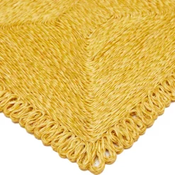 Loopy Square Placemat in Mustard, Set of 4