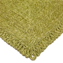 Loopy Square Placemat in Olive Green, Set of 4