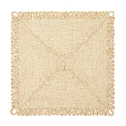 Loopy Square Placemat in Natural, Set of 4