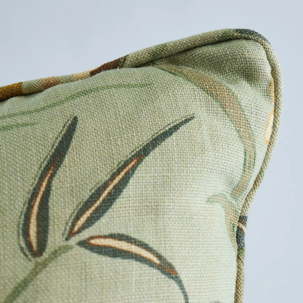 Lotus Garden 22" Pillow in Aqua