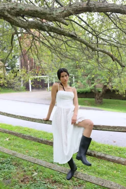 Lou Lou Dress in White Eyelet