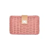 Lou Wicker Straw Clutch Bag