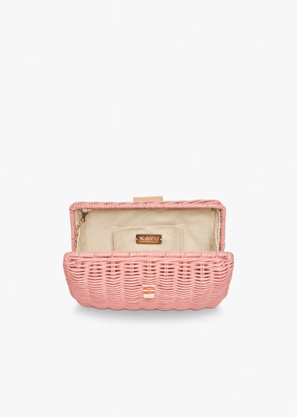 Lou Wicker Straw Clutch Bag