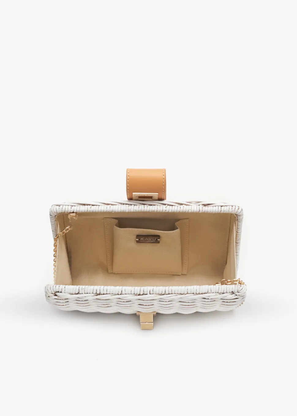 Lou Wicker Straw Clutch Bag