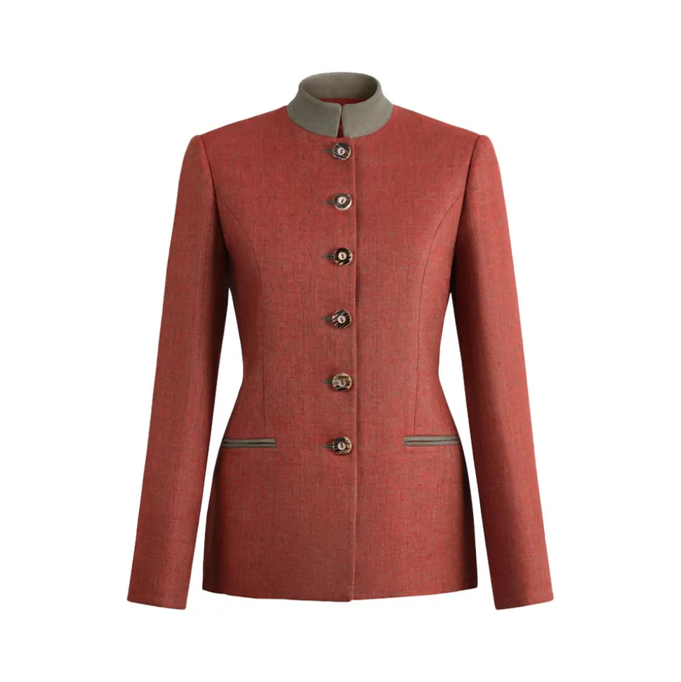 Louise Jacket in Terracotta Linen
