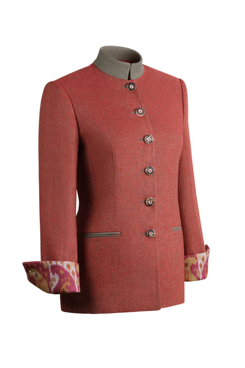 Louise Jacket in Terracotta Linen