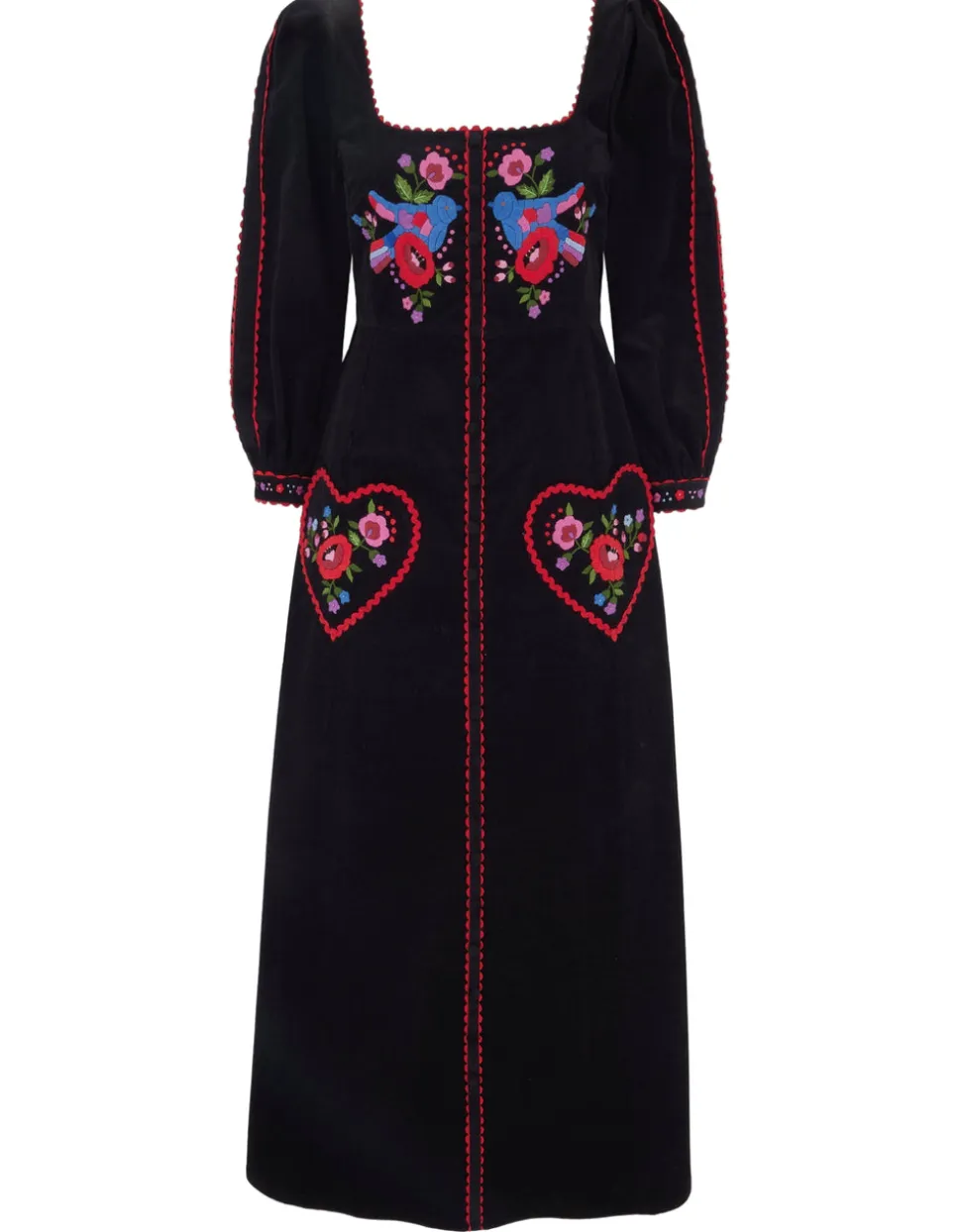 Love Bird Embroidery Olivia Dress