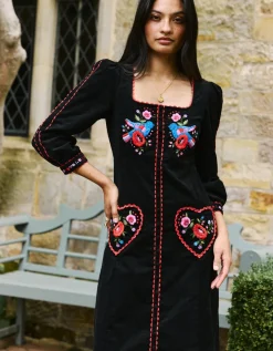 Love Bird Embroidery Olivia Dress