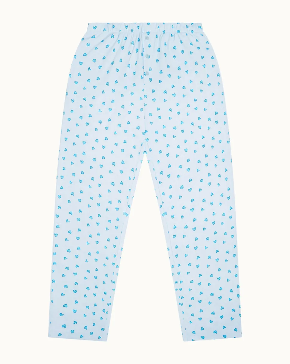 Love Heart Pajama in Adult Blue