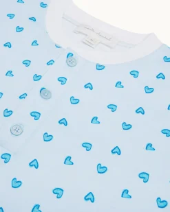 Love Heart Pajama in Adult Blue