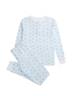 Love Heart Pajama in Child Blue