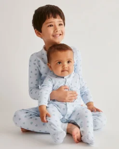 Love Heart Pajama in Child Blue