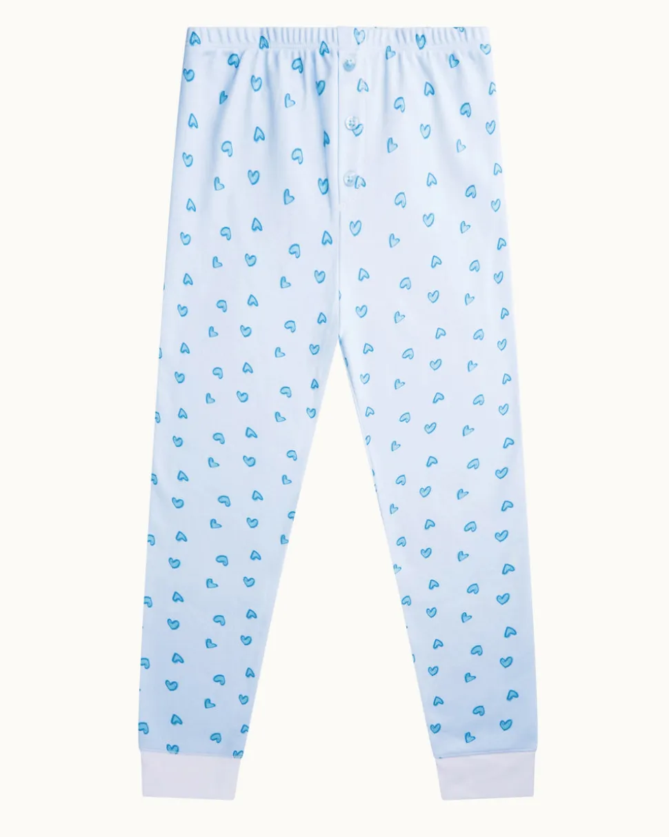 Love Heart Pajama in Child Blue
