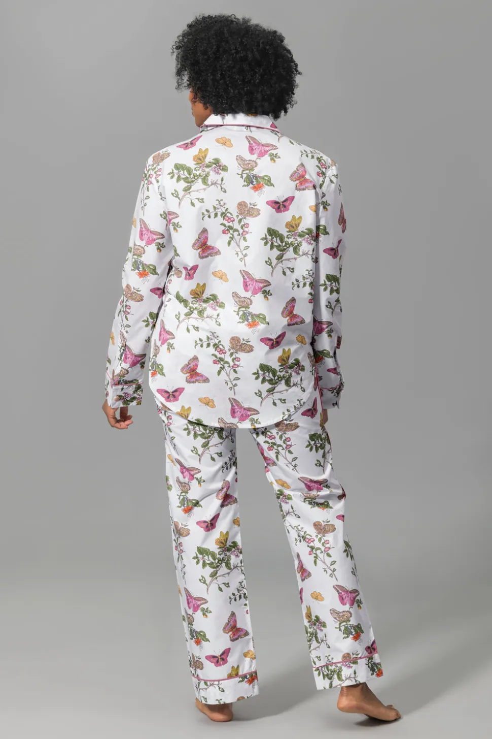 Luca Pajama Set in Baudin Butterfly Pink