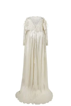 Luca Pleated Satin Silk Wedding Dress