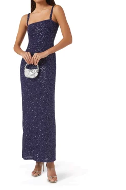 Luciernaga Dress in Navy