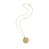 Lucky JW Small Pendant Coin Necklace