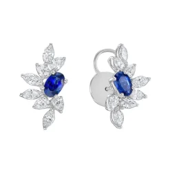 Lucretia Earrings in Blue Sapphire
