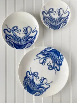 Lucy Coupe Salad Plate in Blue