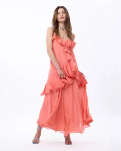 Lucy Dress in Guava