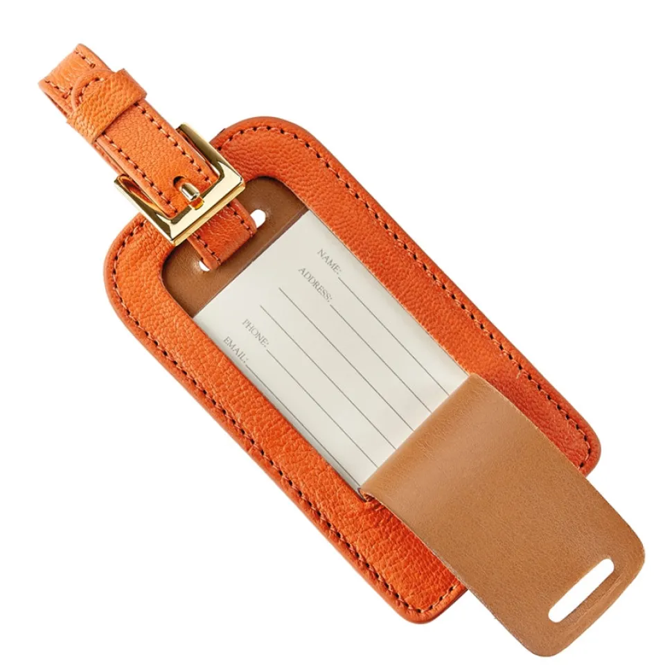 Luggage Tag in Goatskin Leather